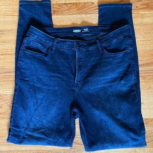Old Navy Drk. Blue High Rise Rockstar Super Skinny Jeans 16 Tall